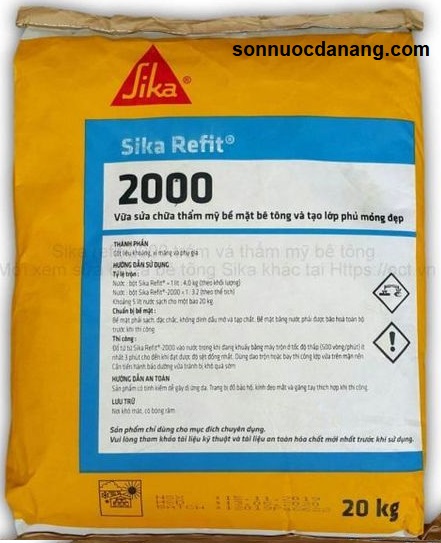 Sika Refit 2000 - Vữa sửa chữa thẩm mỹ bề mặt bê tông và tạo lớp phủ mỏng đẹp.