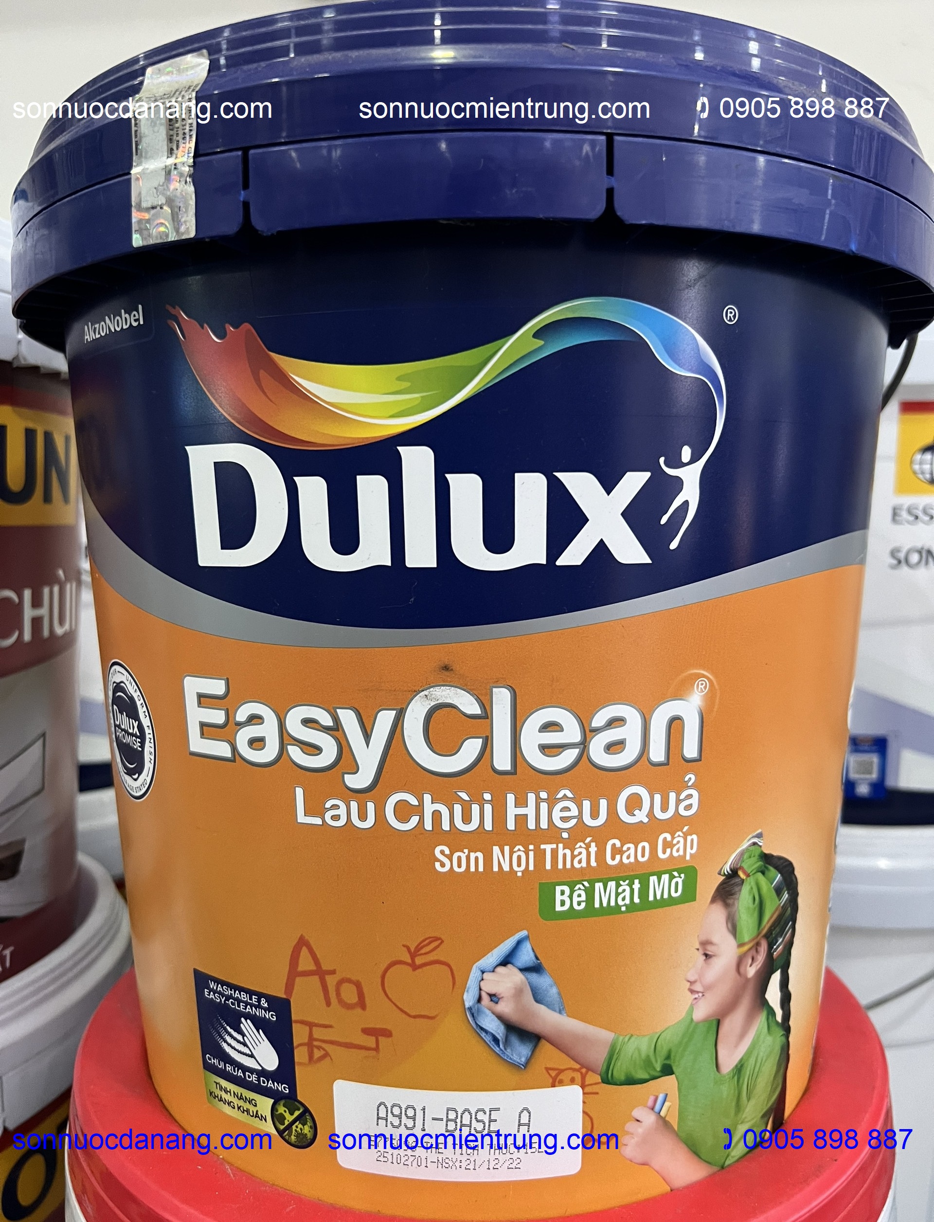 Sơn Dulux Easyclean lau chùi hiệu quả