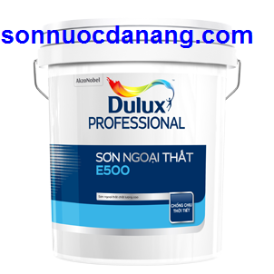 Sơn nước ngoại thất chất lượng cao Dulux Professional E500 tại Đà Nẵng, Hà Nội, Tp Hồ Chí Minh là sơn acrylic gốc nước phù hợp chống lại các tác động thời tiết bên ngoài. Với dòng sản phẩm này, ngôi nhà sẽ được bảo vệ một cách tối ưu trước mọi tác động của thời tiết mà không lo tường bị loang lổ, ẩm mốc hay phai màu. Sơn Dulux Professional ngoại thất E500 mang đến sự sang trọng, tinh tế và bền đẹp cho ngôi nhà.