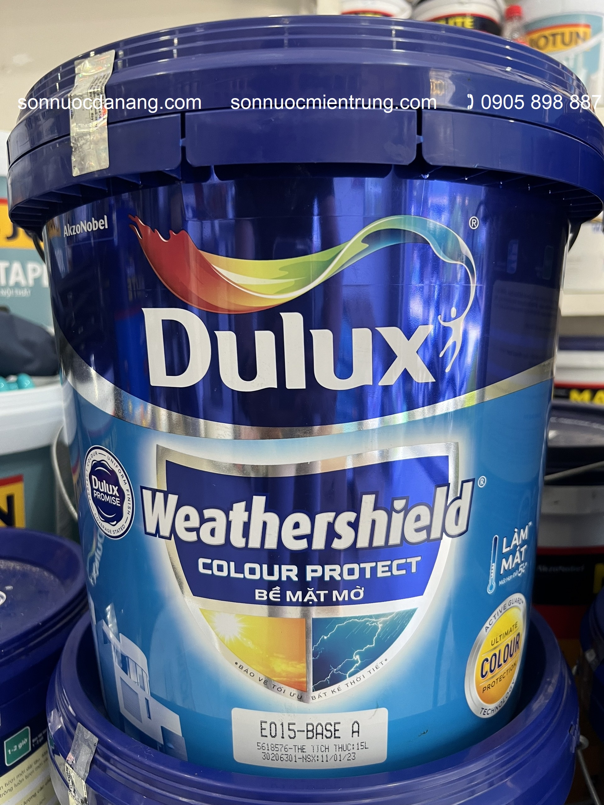 Sơn Dulux Weathershield Colour Protect E015 bề mặt mờ