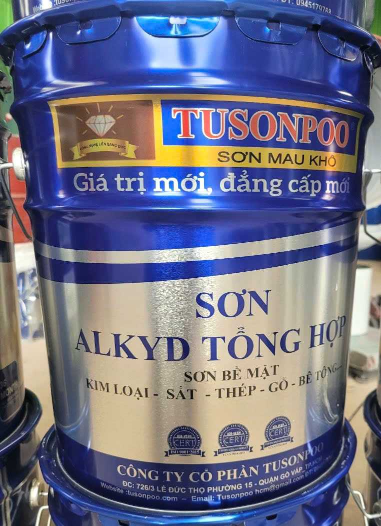 Sơn sắt mạ kẽm giá rẽ Alkyd - Tusonpoo