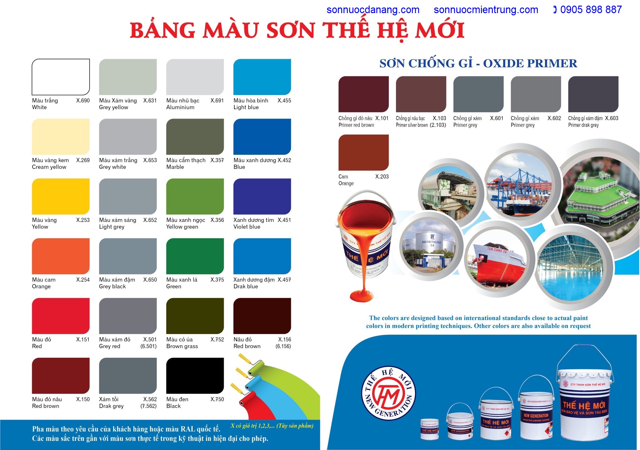 Bảng màu Sơn mạ kẽm Epoxy Thế Hệ Mới