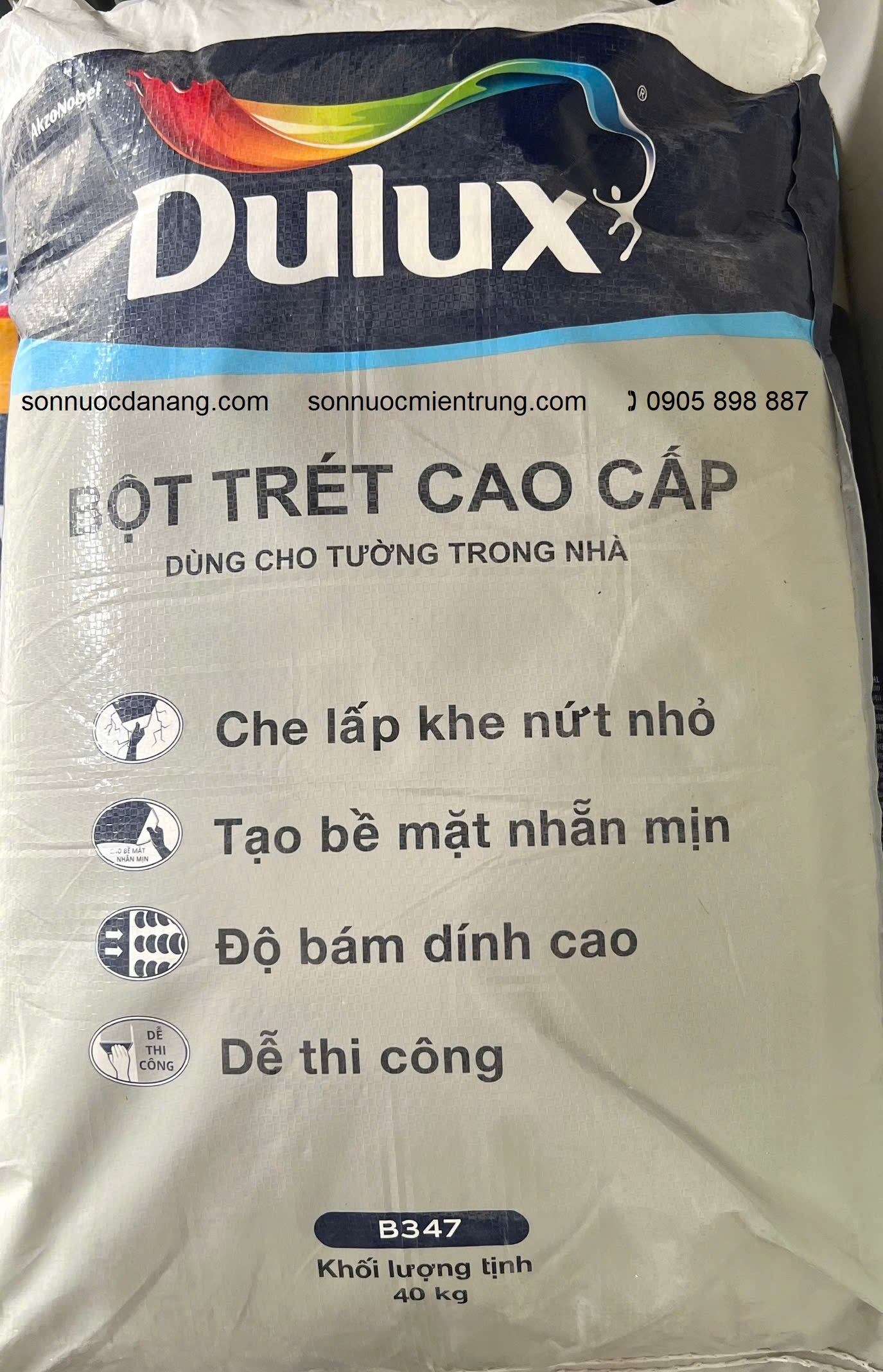 Bột trét tường trong nhà Dulux